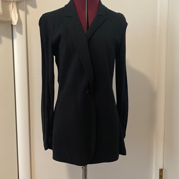 Theory Jackets & Blazers - Theory Knit blazer with shirred cropped sleeves size M